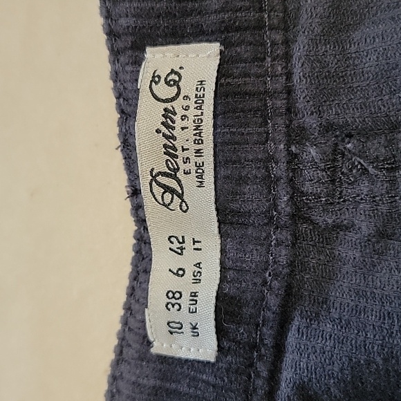 Primark Denim Co Size 6 Navy Blue Corduroy Mini Skirt, Excellent Used Condition - Picture 8 of 9